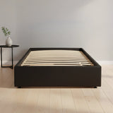 PU Leather Single Bed Ensemble Frame - Close-Up Angle