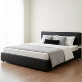 PU Leather King Bed Ensemble Frame - 45-Degree Angle