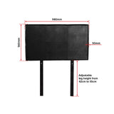 PU Leather Single Bed Headboard Bedhead - Black - Extra Image