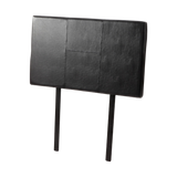 PU Leather Single Bed Headboard Bedhead - Black - 45-Degree Angle