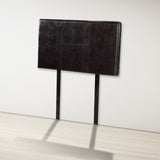 PU Leather Single Bed Headboard Bedhead - Brown - Top-Down View