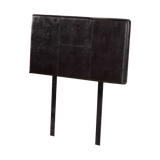 PU Leather Single Bed Headboard Bedhead - Brown - 45-Degree Angle