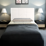 PU Leather Single Bed Headboard Bedhead - White