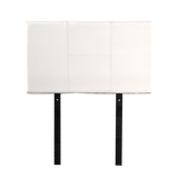 PU Leather Single Bed Headboard Bedhead - White - Side View