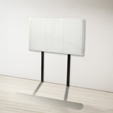 PU Leather Single Bed Headboard Bedhead - White - Top-Down View