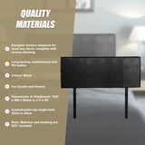 PU Leather Double Bed Headboard Bedhead - Black - Extra Image