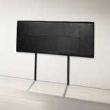 PU Leather Double Bed Headboard Bedhead - Black - Top-Down View