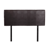 PU Leather Double Bed Headboard Bedhead - Brown - Side View