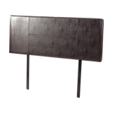 PU Leather Double Bed Headboard Bedhead - Brown - 45-Degree Angle