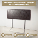 PU Leather Double Bed Headboard Bedhead - Brown