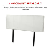 PU Leather Double Bed Headboard Bedhead - White - Extra Image