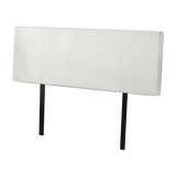 PU Leather Double Bed Headboard Bedhead - White - 45-Degree Angle