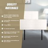 PU Leather Double Bed Headboard Bedhead - White - Extra Image