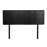 PU Leather Queen Bed Headboard Bedhead - Black - Side View