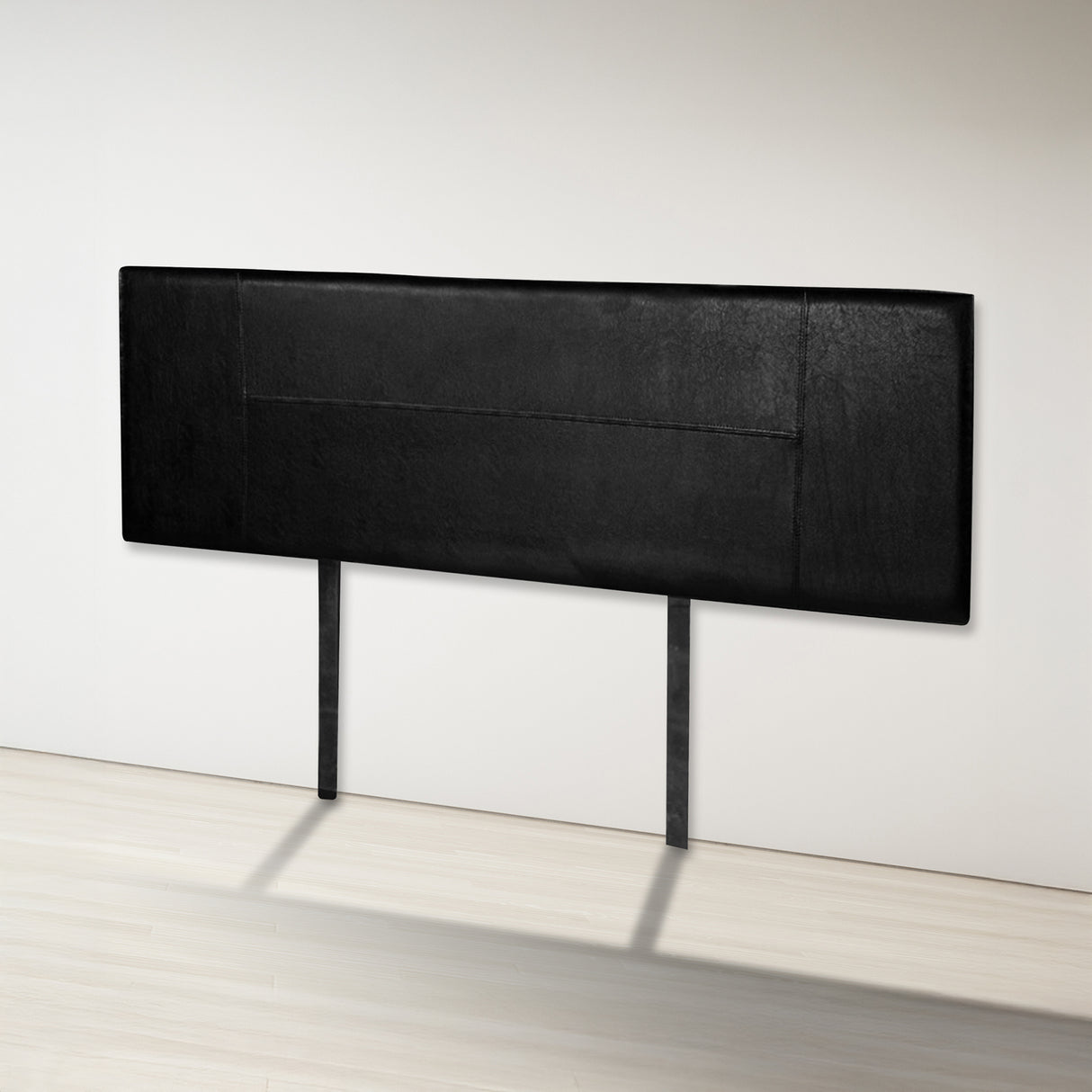 PU Leather Queen Bed Headboard Bedhead - Black