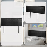 PU Leather Queen Bed Headboard Bedhead - Black