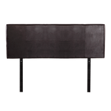 PU Leather Queen Bed Headboard Bedhead - Brown - Side View