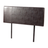 PU Leather Queen Bed Headboard Bedhead - Brown - 45-Degree Angle