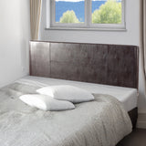 PU Leather Queen Bed Headboard Bedhead - Brown - Rear View