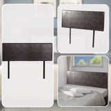 PU Leather Queen Bed Headboard Bedhead - Brown