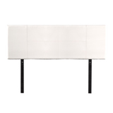 PU Leather Queen Bed Headboard Bedhead - White - Side View