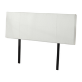 PU Leather Queen Bed Headboard Bedhead - White - 45-Degree Angle