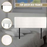 PU Leather Queen Bed Headboard Bedhead - White - Extra Image