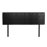 PU Leather King Bed Headboard Bedhead - Black - 45-Degree Angle