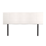 PU Leather King Bed Headboard Bedhead - White - Side View