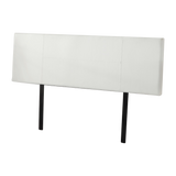 PU Leather King Bed Headboard Bedhead - White - 45-Degree Angle