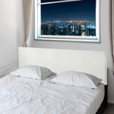 PU Leather King Bed Headboard Bedhead - White - Rear View
