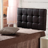 PU Leather Single Bed Deluxe Headboard Bedhead - Black - 45-Degree Angle