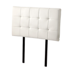 PU Leather Single Bed Deluxe Headboard Bedhead - White