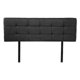 PU Leather Double Bed Deluxe Headboard Bedhead - Black - Side View