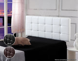 PU Leather Double Bed Deluxe Headboard Bedhead - White