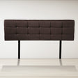 PU Leather Queen Bed Deluxe Headboard Bedhead - Brown