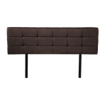 PU Leather Queen Bed Deluxe Headboard Bedhead - Brown