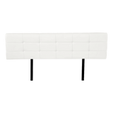PU Leather King Bed Deluxe Headboard Bedhead - White