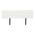 PU Leather King Bed Deluxe Headboard Bedhead - White