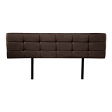 PU Leather King Bed Deluxe Headboard Bedhead - Brown