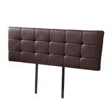 PU Leather King Bed Deluxe Headboard Bedhead - Brown