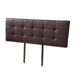 PU Leather King Bed Deluxe Headboard Bedhead - Brown