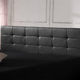 PU Leather King Bed Deluxe Headboard Bedhead - Black