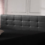 PU Leather King Bed Deluxe Headboard Bedhead - Black