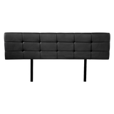PU Leather King Bed Deluxe Headboard Bedhead - Black
