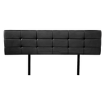 PU Leather King Bed Deluxe Headboard Bedhead - Black