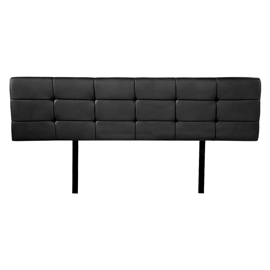 PU Leather King Bed Deluxe Headboard Bedhead - Black