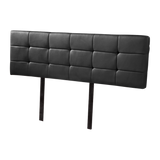 PU Leather King Bed Deluxe Headboard Bedhead - Black