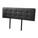 PU Leather King Bed Deluxe Headboard Bedhead - Black