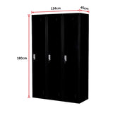 Three-Door Side by Side Office Gym Shed Storage Locker - Extra Image